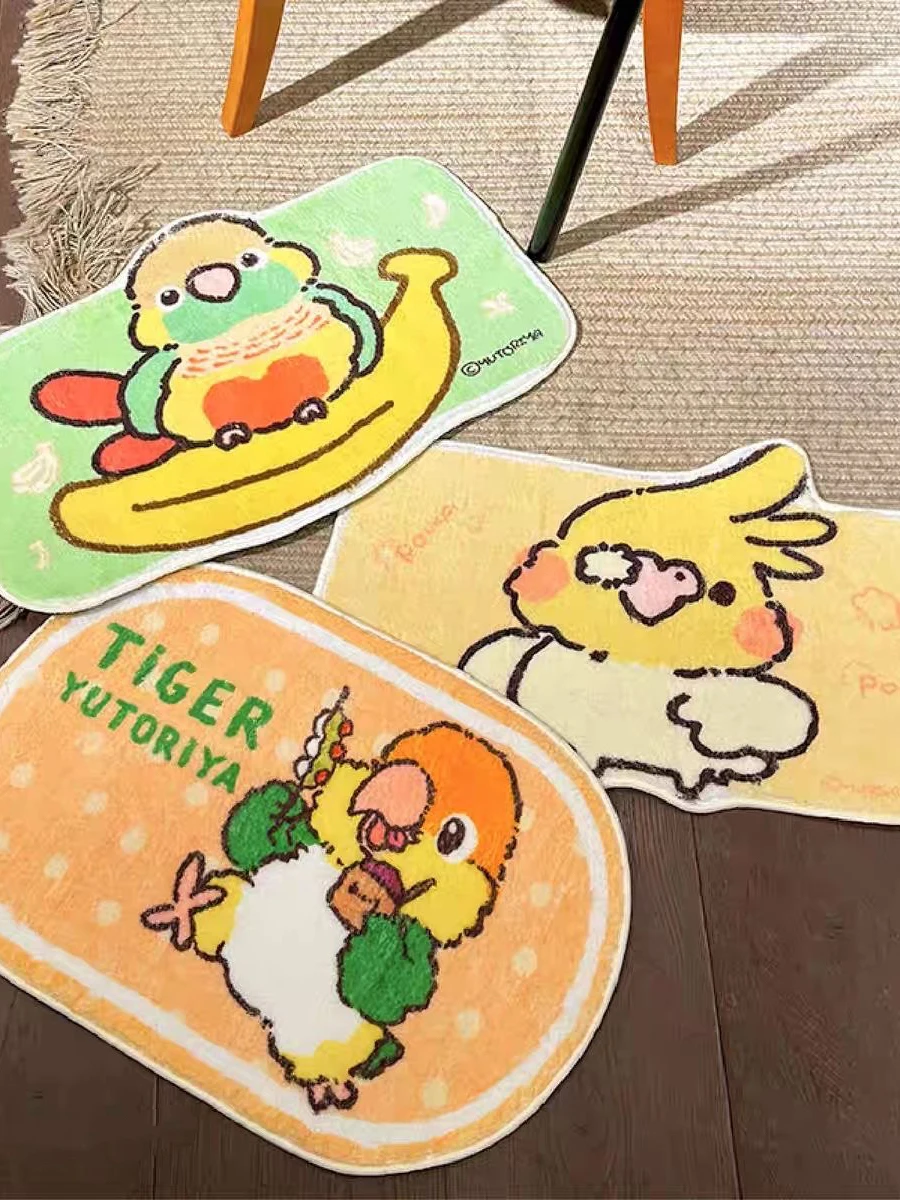 VIKAMA Cute Cartoon Parrot Carpet Bathroom Anti-Slip Absorbent Foot Mat Plush Soft Bedroom Bedside Home Decoration Carpet
VIKAMA Cute Cartoon Parrot Carpet Bathroom Anti-Slip Absorbent Foot Mat Plush Soft Bedroom Bedside Home Decoration Carpet