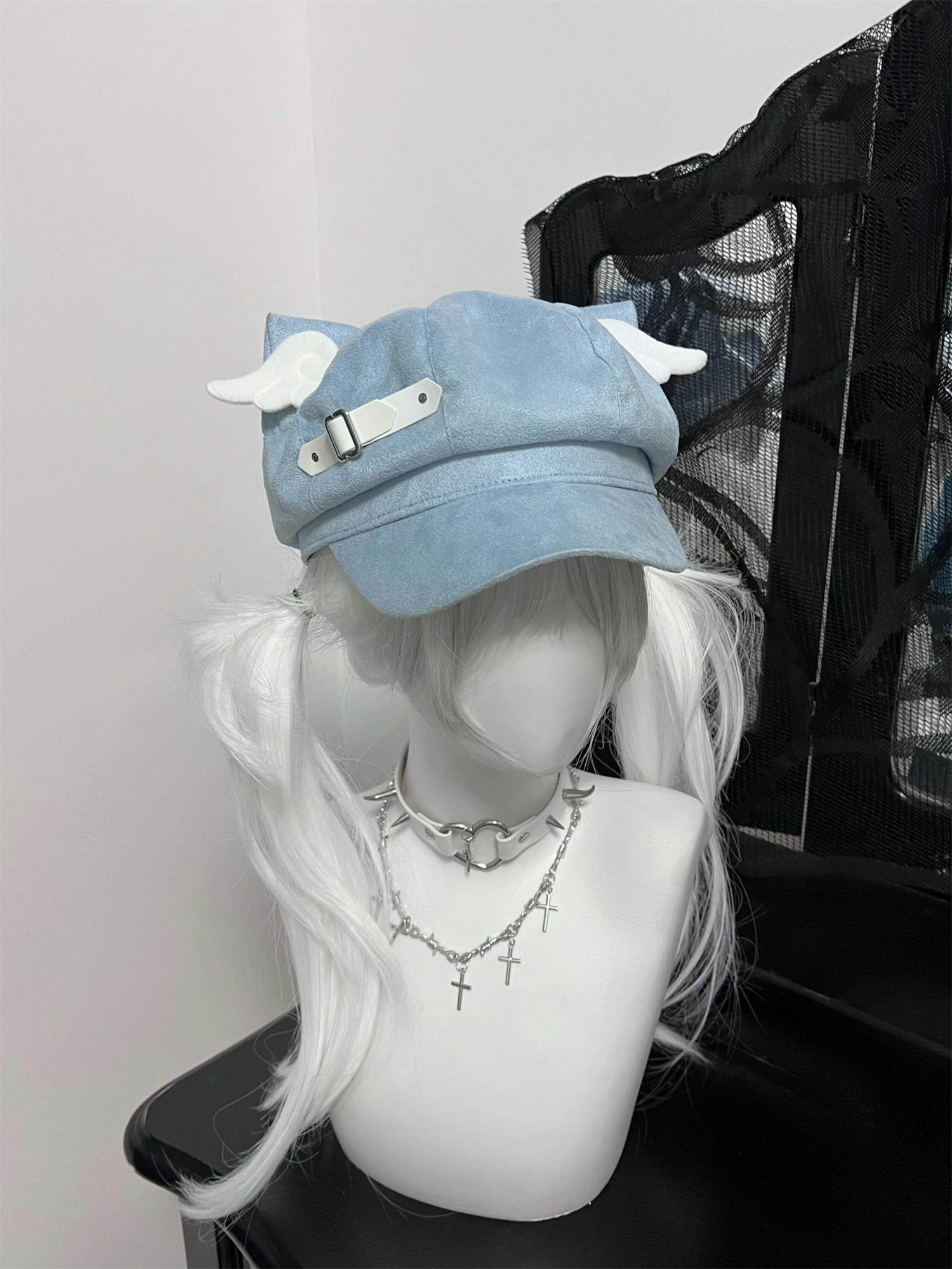 Women's Cute Angel Wing Beret Hat Denim Style with Buckle Adjustable Casual Daily Streetwear Cap
Women's Cute Angel Wing Beret Hat Denim Style with Buckle Adjustable Casual Daily Streetwear Cap