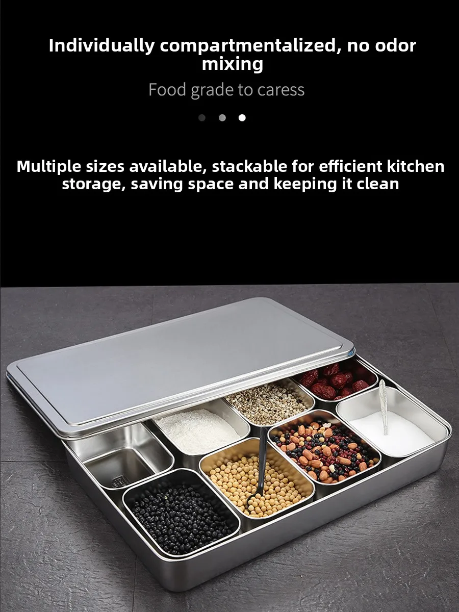 Коммерческая коробка для приправ из нержавеющей стали 304, кухонный органайзер для хранения, креативный идентификатор, крышка с крышкой для использования на бизнеса
Коммерческая коробка для приправ из нержавеющей стали 304, кухонный органайзер для хранения, креативный идентификатор, крышка с крышкой для использования на бизнеса