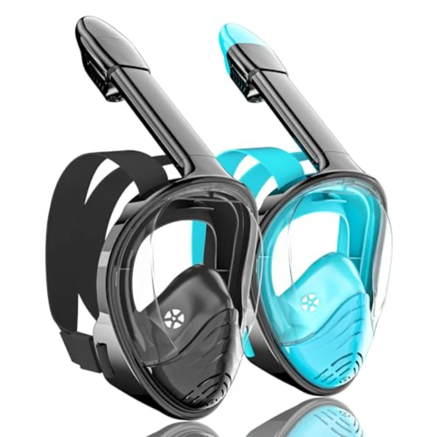 Full Face Snorkel Mask for Adults, Snorkeling Gear with Camera Mount, 180 Degree Panoramic View Snorkel Set Anti-Fog Anti-Leak
Full Face Snorkel Mask for Adults, Snorkeling Gear with Camera Mount, 180 Degree Panoramic View Snorkel Set Anti-Fog Anti-Leak