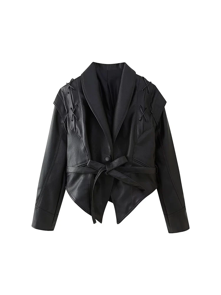 2024 European and American style new women's clothing all-match classic fashion retro leather jacket coat
2024 European and American style new women's clothing all-match classic fashion retro leather jacket coat