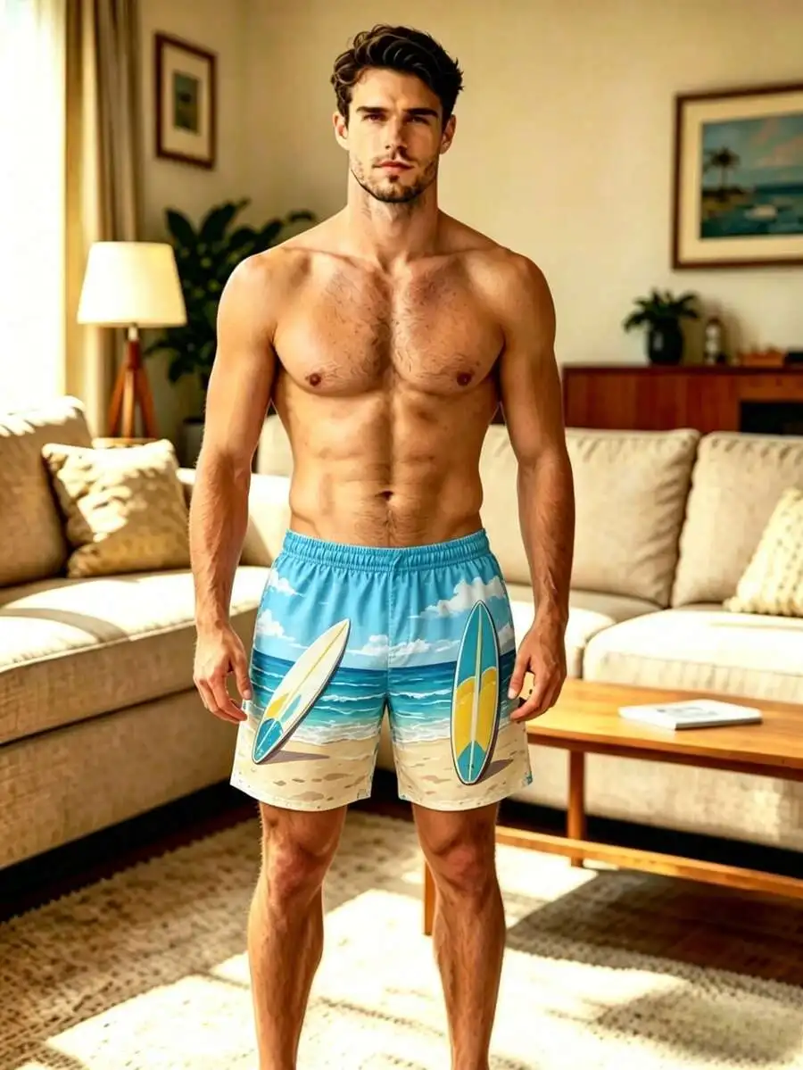 Mens Beach Print Lounge Shorts Lightweight Polyester Comfortable Sleepwear Summer Casual Homewear
Mens Beach Print Lounge Shorts Lightweight Polyester Comfortable Sleepwear Summer Casual Homewear