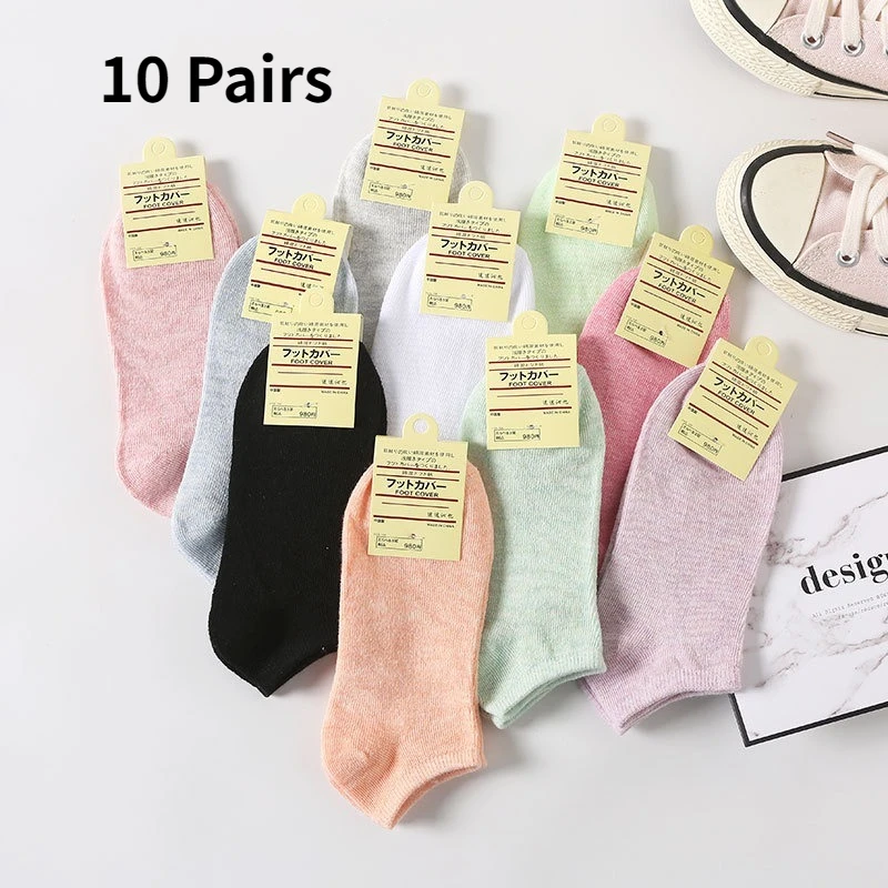10Pairs Candy Colors Women's Short Socks Summer Soft Breathable Cute Solid Color Cotton Ankle Sock Girl Daily Short Sock 35-40
10Pairs Candy Colors Women's Short Socks Summer Soft Breathable Cute Solid Color Cotton Ankle Sock Girl Daily Short Sock 35-40