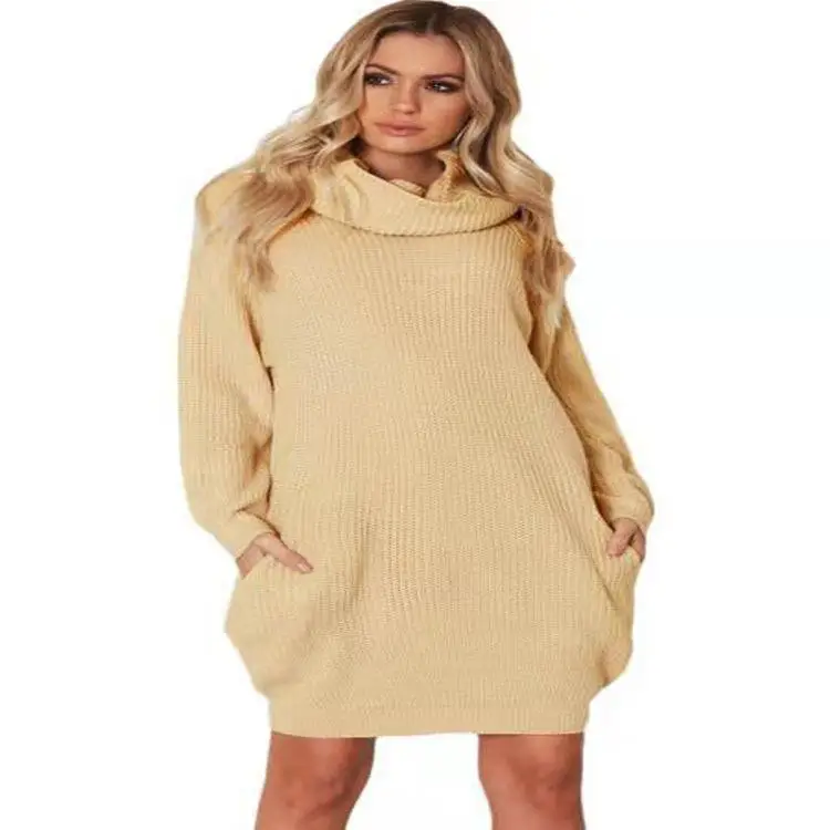 Women's Winter Slimming Mid-Length Sweater with Pockets Sweet Style Regular Fit Medium Thickness Pure Color Knitwear
Women's Winter Slimming Mid-Length Sweater with Pockets Sweet Style Regular Fit Medium Thickness Pure Color Knitwear