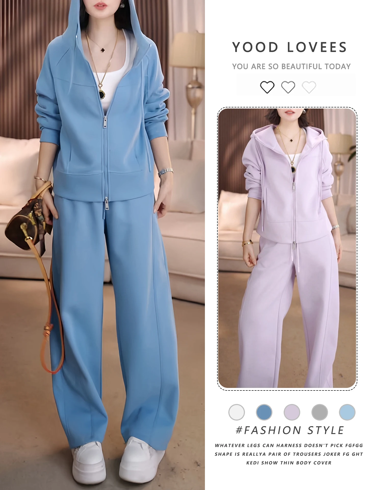 Casual Sporty Two-Piece Set for Women Spring Autumn New Style Hoodie Short Jacket Wide Leg Pants Fashionable Commute Wind
Casual Sporty Two-Piece Set for Women Spring Autumn New Style Hoodie Short Jacket Wide Leg Pants Fashionable Commute Wind