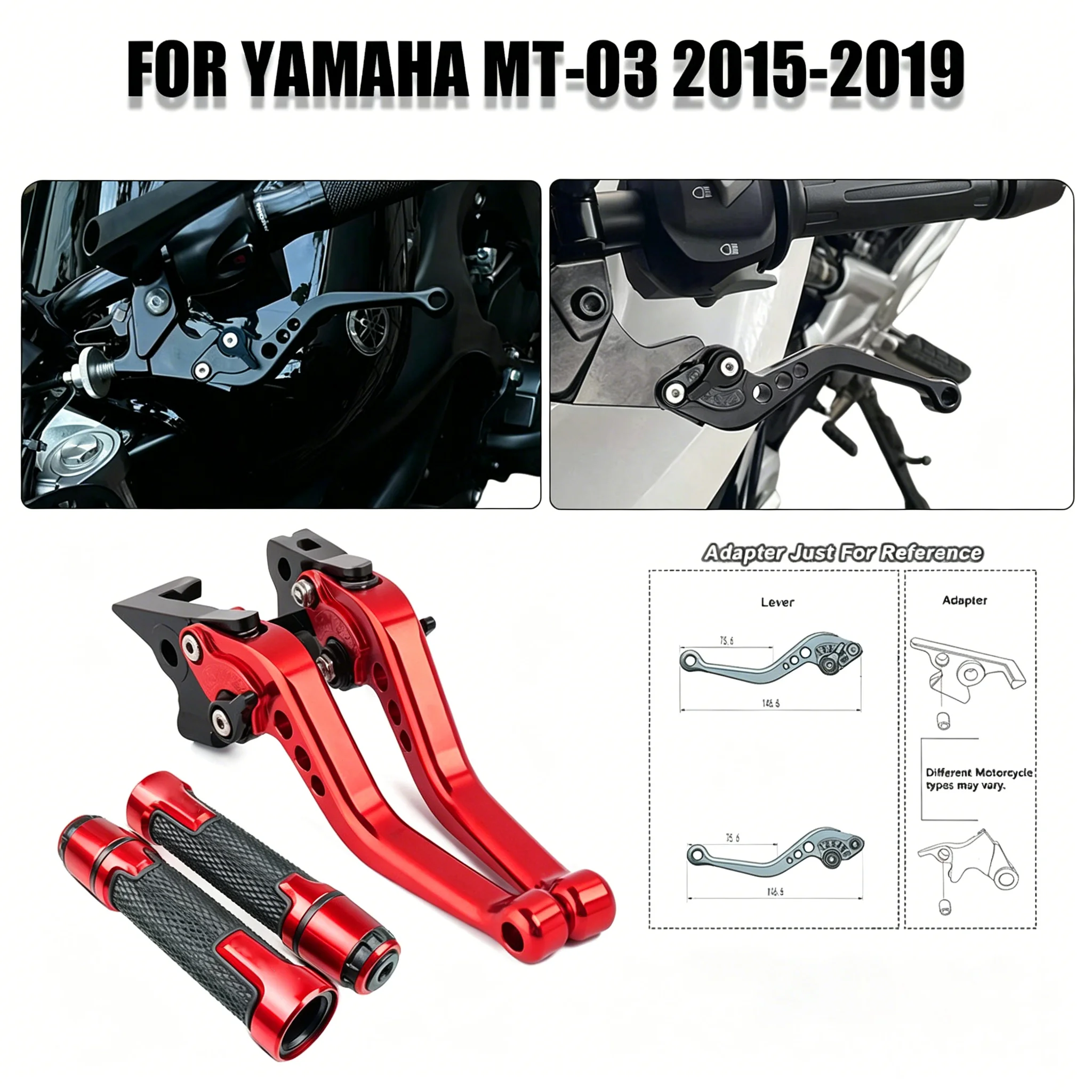 For Yamaha MT-03 2015-2019 Motorcycle Brake Clutch Levers Nice CNC Adjustable Short Modified Clutch Brake Lever Handle Grips Kit
For Yamaha MT-03 2015-2019 Motorcycle Brake Clutch Levers Nice CNC Adjustable Short Modified Clutch Brake Lever Handle Grips Kit