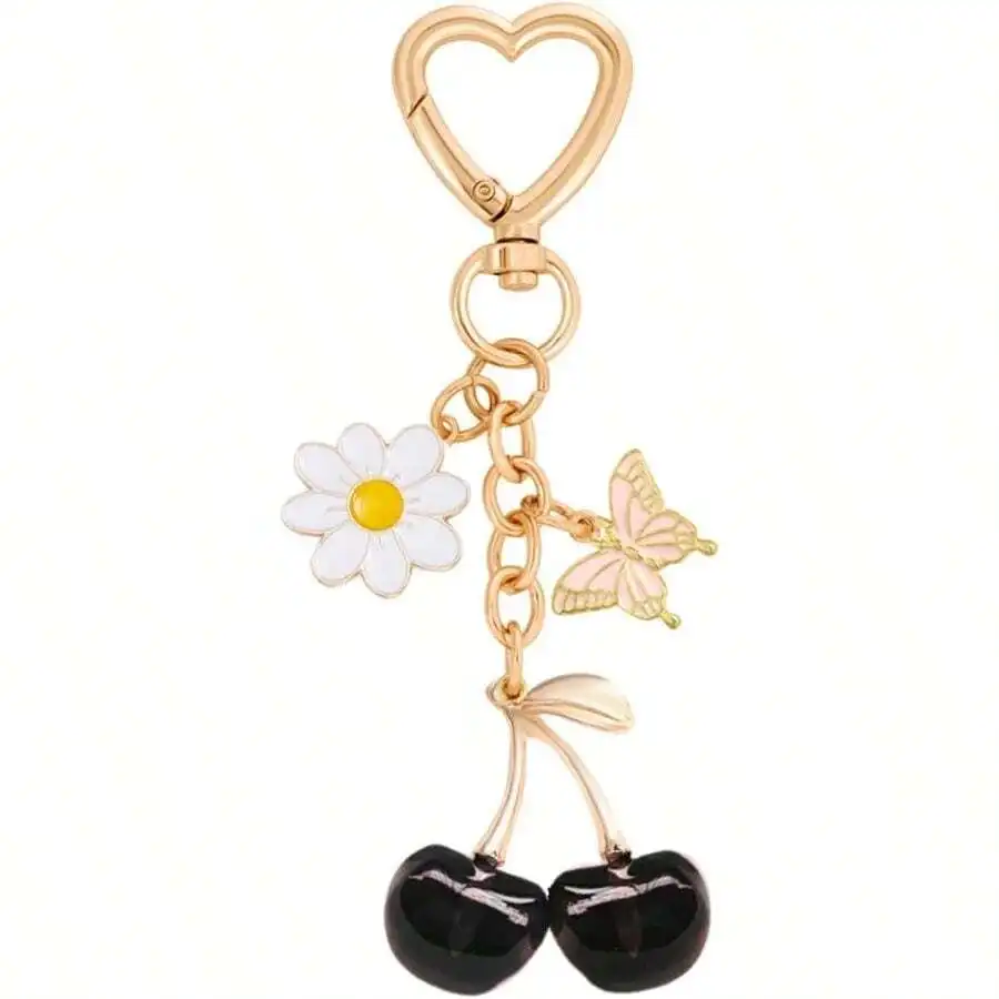 Cherry Daisy Butterfly Keychain Bag Charm For Women Decoration Gift
Cherry Daisy Butterfly Keychain Bag Charm For Women Decoration Gift