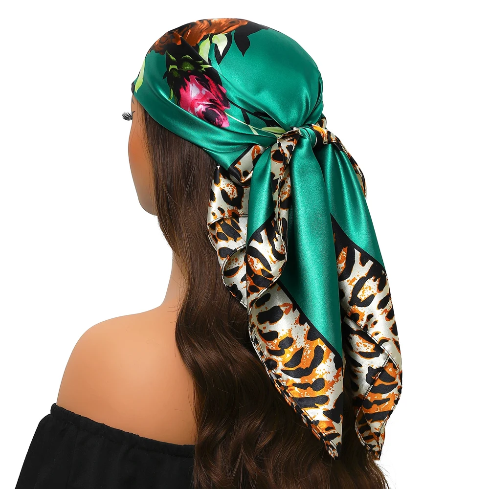 90*90cm Silk Scarf Scarftop Headwraps For Woman Fashion Four Seasons Hair Accessories Hijab Foulard Bandana Femme Headscarf
90*90cm Silk Scarf Scarftop Headwraps For Woman Fashion Four Seasons Hair Accessories Hijab Foulard Bandana Femme Headscarf