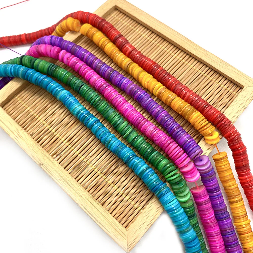 1x7mm Natural Freshwater Shell Disc Shape Beads Multicolor Dyeing Shell Straight Holes Loose Bead 1 Strand DIY Necklace Jewelry
1x7mm Natural Freshwater Shell Disc Shape Beads Multicolor Dyeing Shell Straight Holes Loose Bead 1 Strand DIY Necklace Jewelry