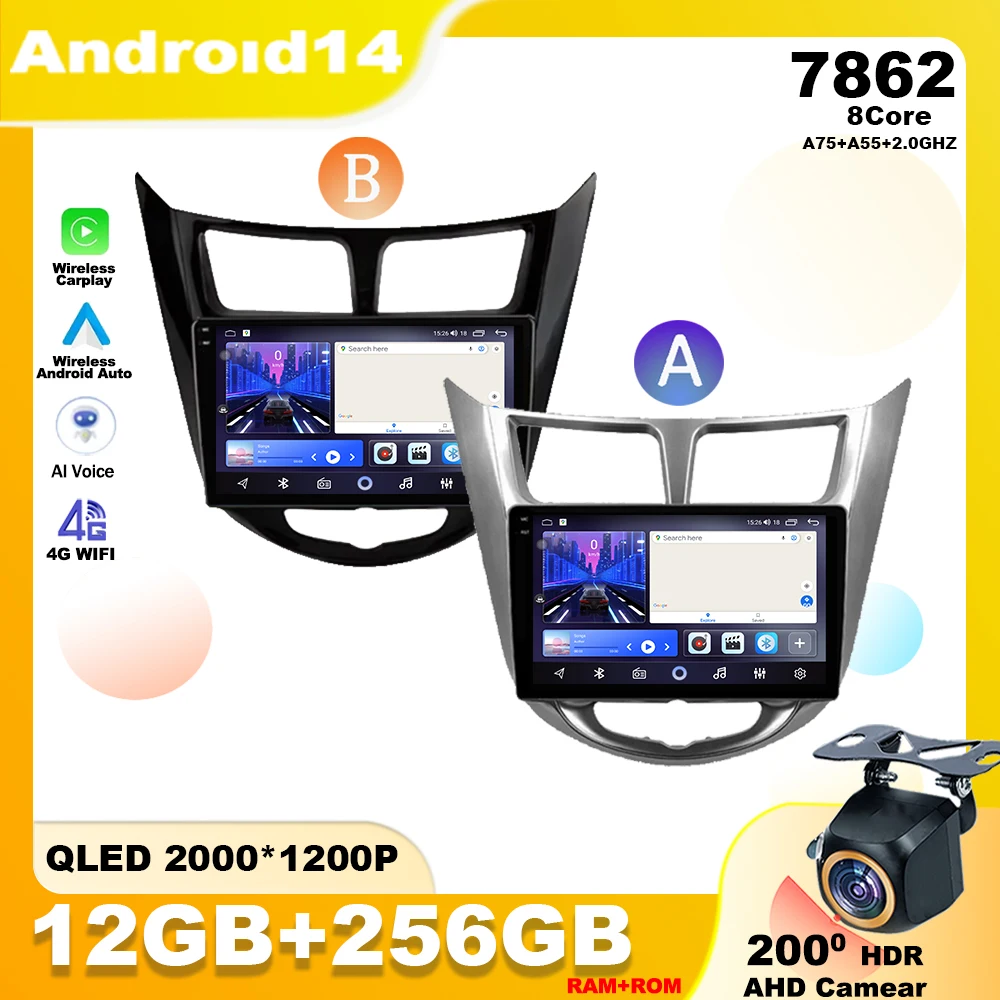 Автомагнитола на Android 14 для Hyundai Solaris Verna Accent 1 2010-2016, мультимедийный проигрыватель с радио, стерео-навигацией, GPS, Wi-Fi, 4G, без DVD, типоразмер 2DIN
Автомагнитола на Android 14 для Hyundai Solaris Verna Accent 1 2010-2016, мультимедийный проигрыватель с радио, стерео-навигацией, GPS, Wi-Fi, 4G, без DVD, типоразмер 2DIN