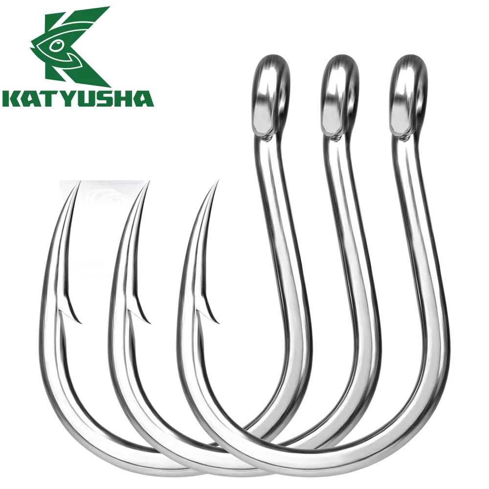 KATYUSHA 20pcs/bag Silver Ring Iron Plate Hook High Carbon Steel With Barbed Sea Fishing Hook For Sea Bass Freshwater Fish Hook
KATYUSHA 20pcs/bag Silver Ring Iron Plate Hook High Carbon Steel With Barbed Sea Fishing Hook For Sea Bass Freshwater Fish Hook