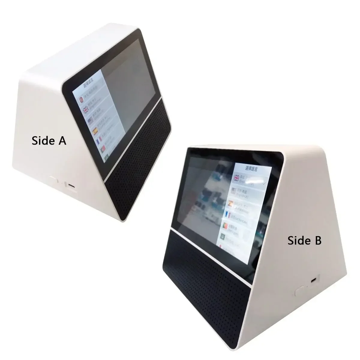 7-Inch Dual-Screen Display Translation Equipment Hotel Front Desk Translator Device Online Translate Between 53 Languages
7-Inch Dual-Screen Display Translation Equipment Hotel Front Desk Translator Device Online Translate Between 53 Languages