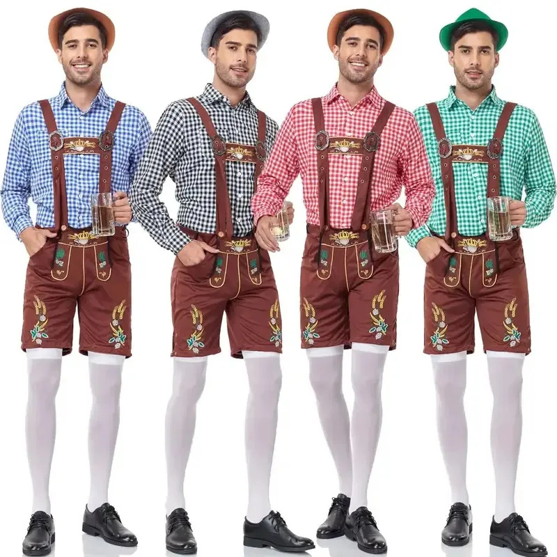 Men's German Traditional Oktoberfest Beer Dress Plaid Shirt with Beer Suspenders Suit - Festive Party Wear
Men's German Traditional Oktoberfest Beer Dress Plaid Shirt with Beer Suspenders Suit - Festive Party Wear
