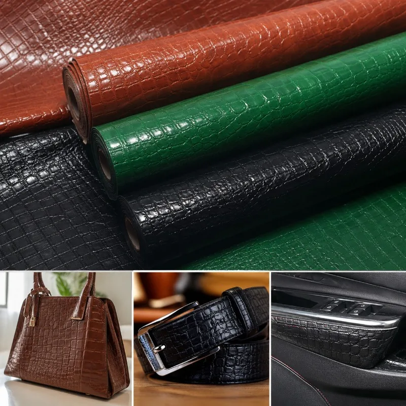 Crocodile Pattern PVC Faux Leather Fabric Thicken Backing Cloth Synthetic Leather Material for Bag Belt Wallet DIY Sewing Crafts
Crocodile Pattern PVC Faux Leather Fabric Thicken Backing Cloth Synthetic Leather Material for Bag Belt Wallet DIY Sewing Crafts