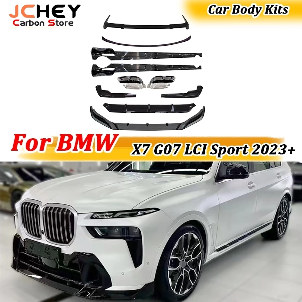 Car Front Lip Rear Diffuser Rear Roof Spoiler Tail Wing Side Skirt Black Exhaust Tips for BMW X7 G07 LCI Sport 2023+ ABS BodyKit
Car Front Lip Rear Diffuser Rear Roof Spoiler Tail Wing Side Skirt Black Exhaust Tips for BMW X7 G07 LCI Sport 2023+ ABS BodyKit