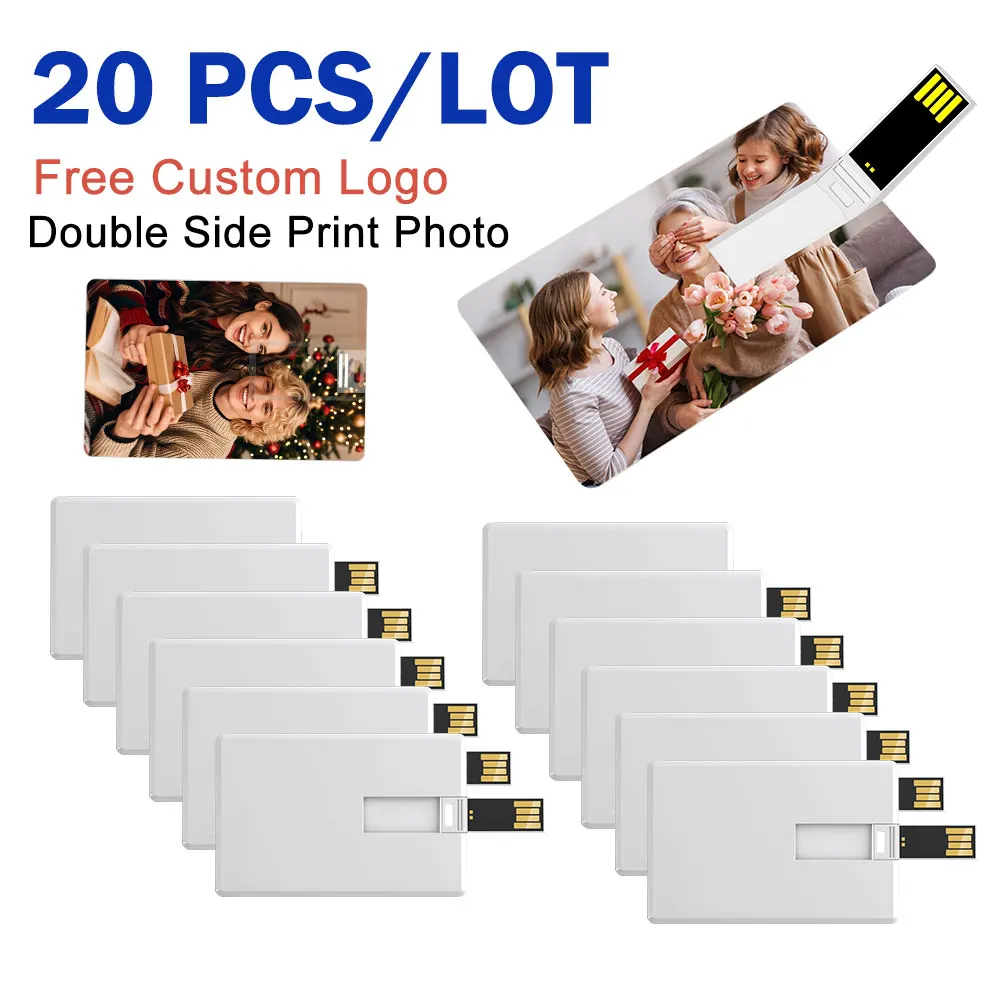20pcs/lot Credit Card USB Flash Drive 2.0 Pendrive 64GB 32GB 16GB 8GB 4GB Memory Stick Pen Drive Usb Custom Logo Business Gift
20pcs/lot Credit Card USB Flash Drive 2.0 Pendrive 64GB 32GB 16GB 8GB 4GB Memory Stick Pen Drive Usb Custom Logo Business Gift