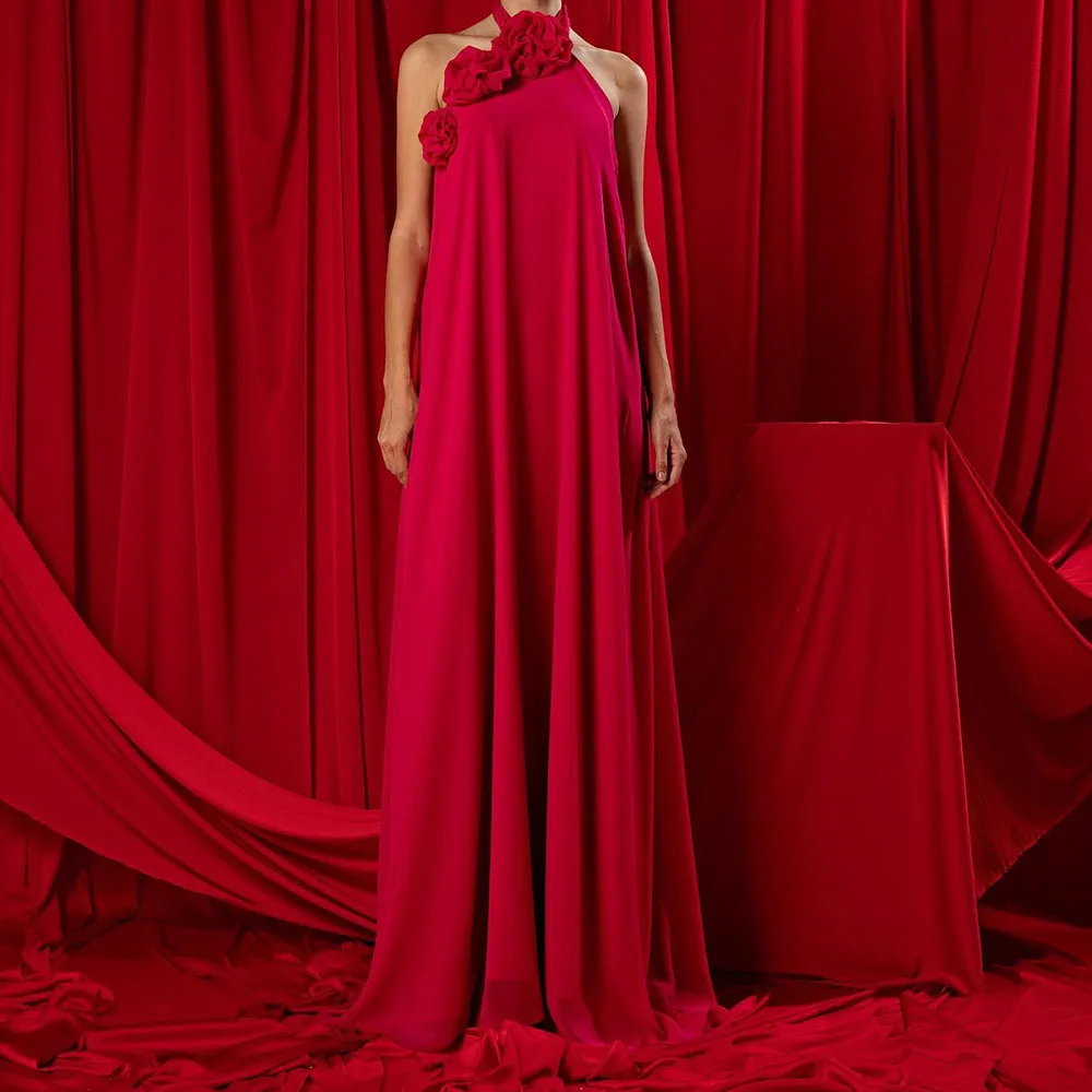 Customized Fashion Straight Floor Length Halter Jersey Sleeveless Pleats Evening Dress Elegant Photo Color vestidos para mujer
Customized Fashion Straight Floor Length Halter Jersey Sleeveless Pleats Evening Dress Elegant Photo Color vestidos para mujer