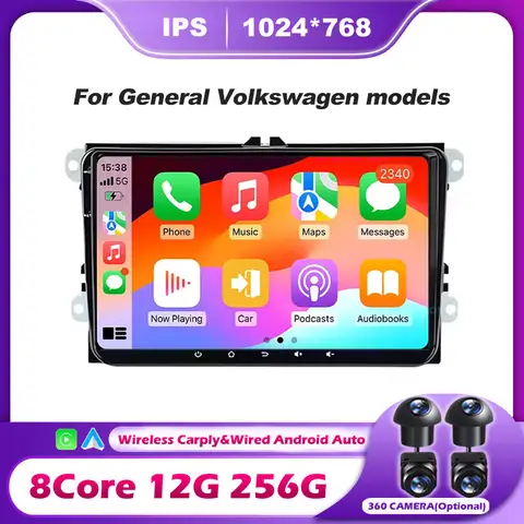 Android 15 Auto 9" For VW Golf 5 6 Passat Polo Touran Tiguan Caddy EOS Wireless Carplay Car Stereo GPS NAVI WIFI RDS FM BT tools