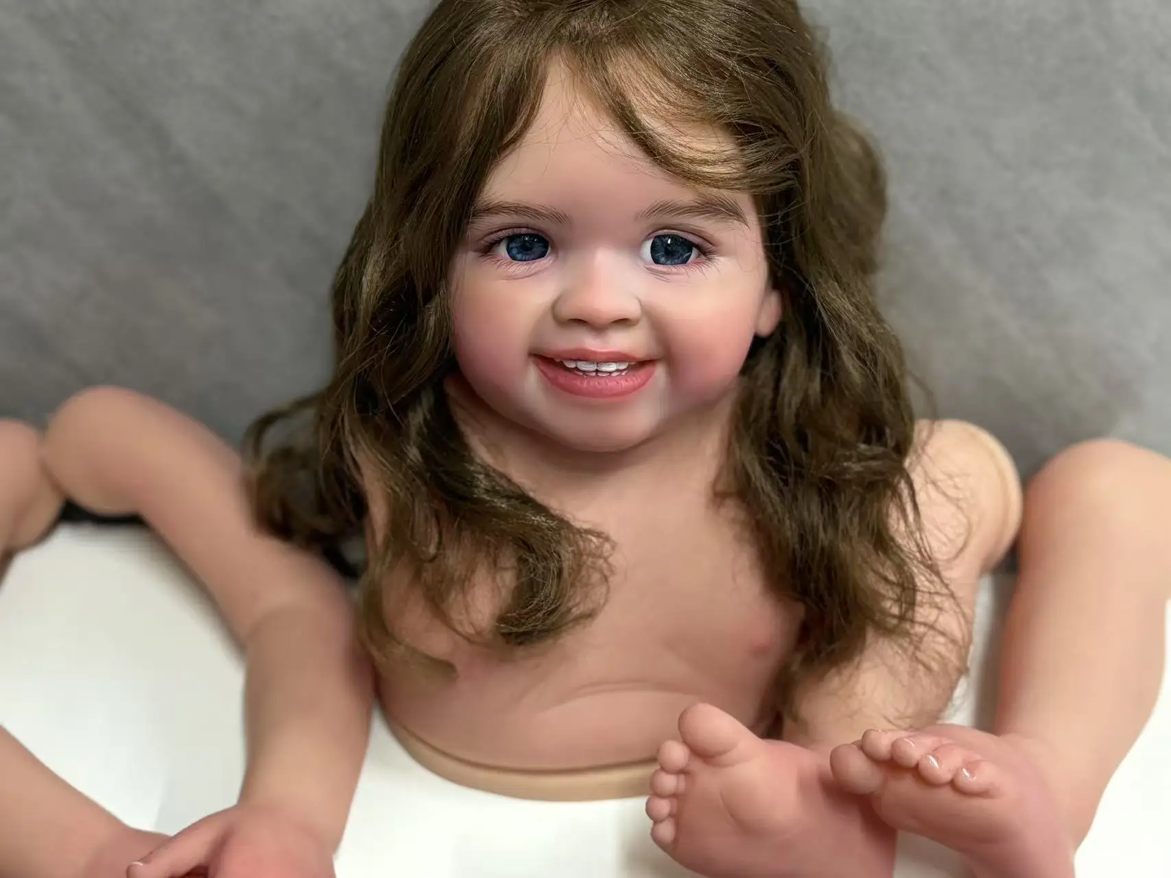FBBD Customized Limited Supply 32''Reborn Baby Doll Shanti With Hand-Rooted Hair Painted Hair DIY Part With Connectors
FBBD Customized Limited Supply 32''Reborn Baby Doll Shanti With Hand-Rooted Hair Painted Hair DIY Part With Connectors