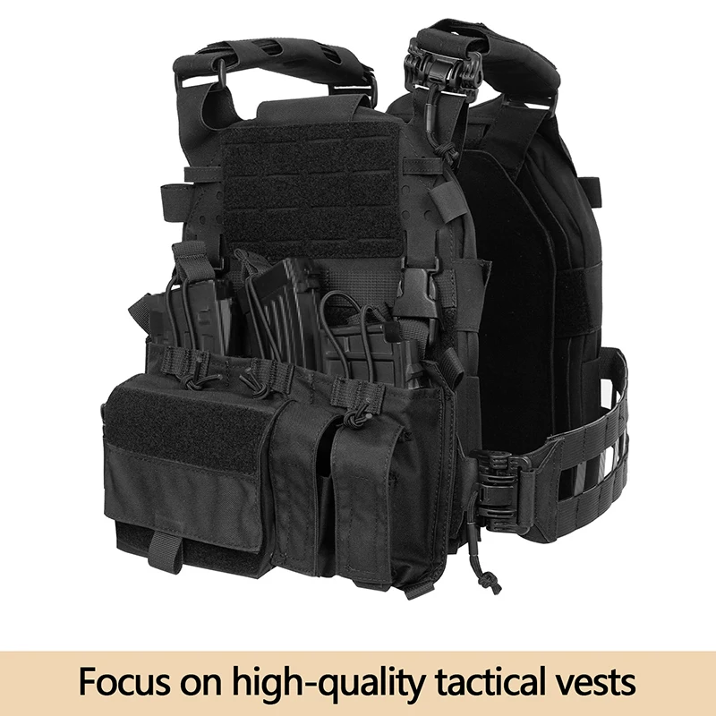 New quick-release tactical vest, outdoor 500D nylon durable multi-accessory bag training lightweight protective vest
New quick-release tactical vest, outdoor 500D nylon durable multi-accessory bag training lightweight protective vest