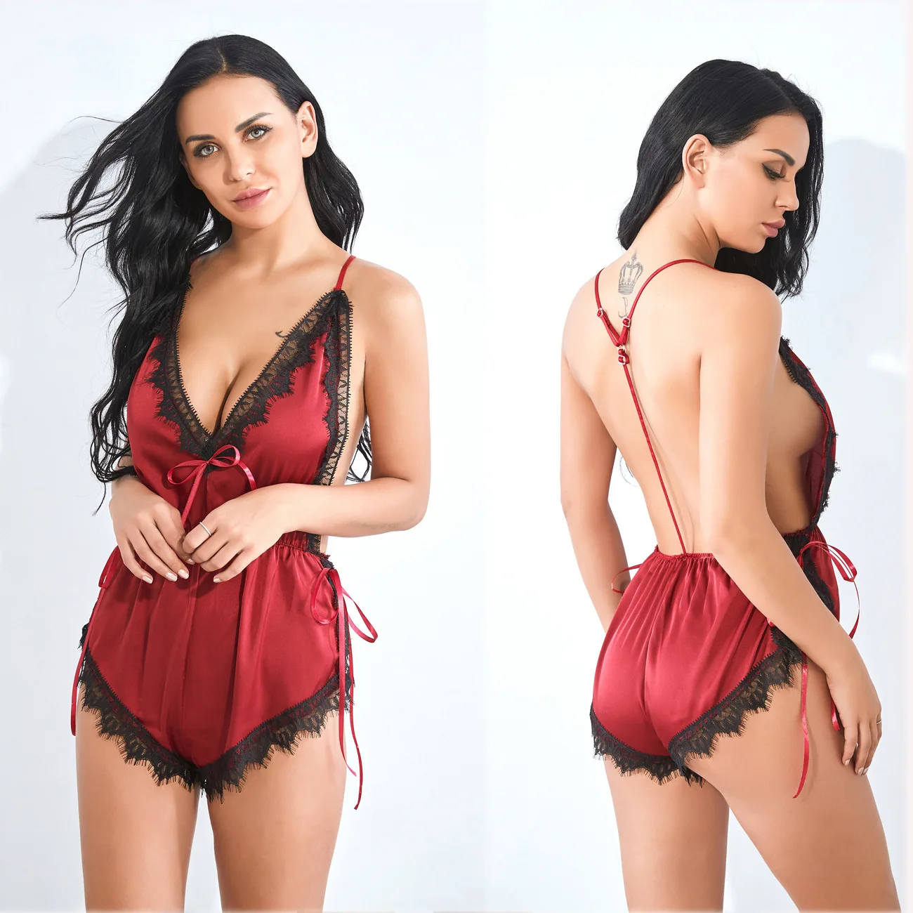 Sexy Suspenders OnePiece Lace Lingerie Erotic Pure Desire Style V-Neck Sleeveless Casual Wear for Teens And Young Adults
Sexy Suspenders OnePiece Lace Lingerie Erotic Pure Desire Style V-Neck Sleeveless Casual Wear for Teens And Young Adults