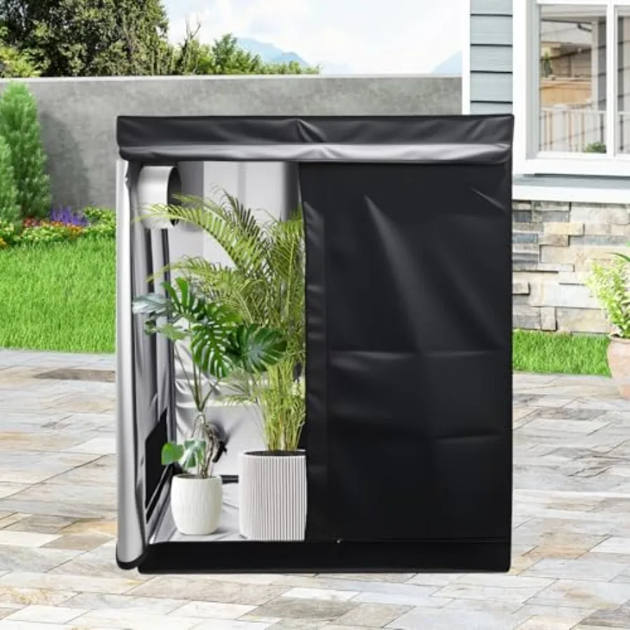 Indoor Planting Tent 59x48x24 High Reflectivity for Fruits Flowers Vegetables with Detachable Waterproof Floor Tray in Silver
Indoor Planting Tent 59x48x24 High Reflectivity for Fruits Flowers Vegetables with Detachable Waterproof Floor Tray in Silver