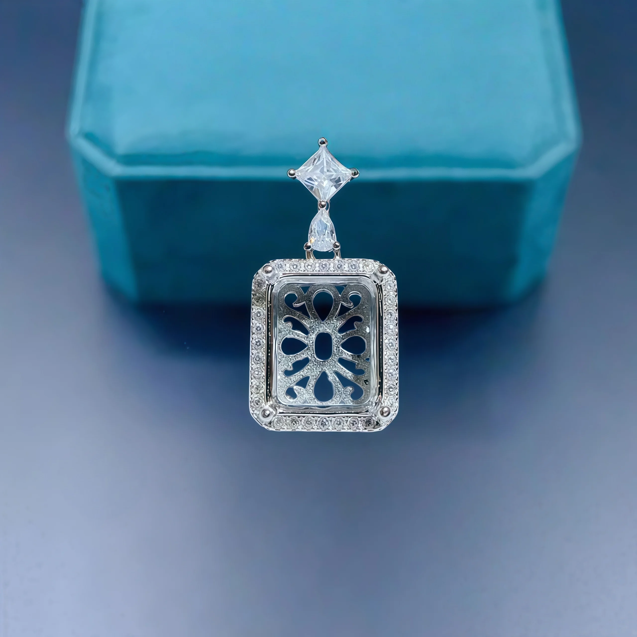 Setting 8*10mm Square Stone Fashion DIY Empty Pendant Holder S925 Sterling Silver Design Fine Charm Jewelry for Woman
Setting 8*10mm Square Stone Fashion DIY Empty Pendant Holder S925 Sterling Silver Design Fine Charm Jewelry for Woman