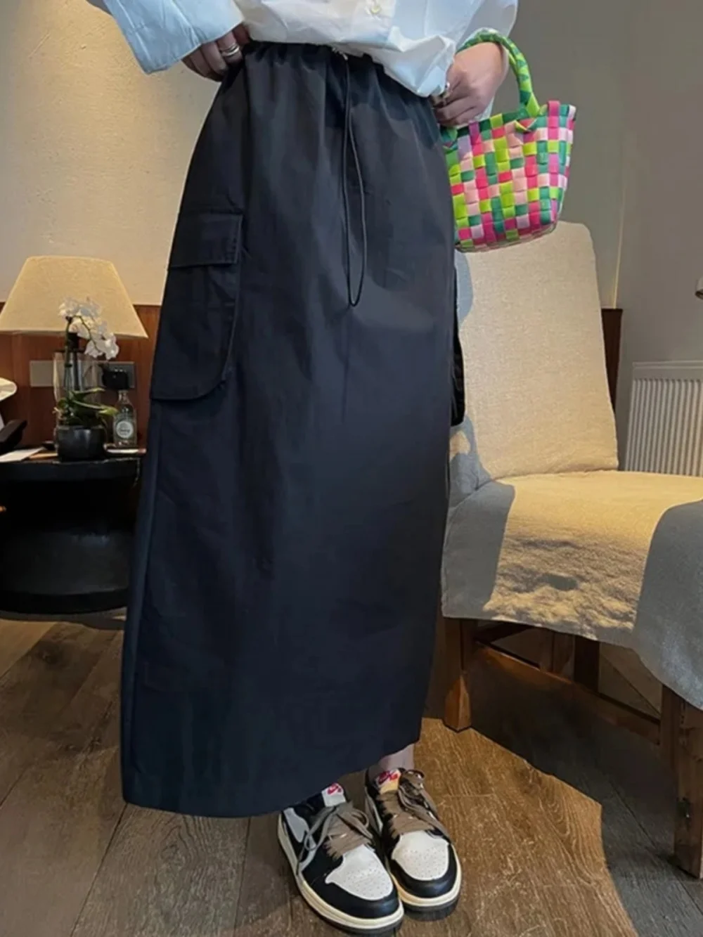 plus Size Women's Casual High Waist A-Line Skirt Drawstring Split Workwear Summer Loose Meat Concealing Versatile Midi Skirt
plus Size Women's Casual High Waist A-Line Skirt Drawstring Split Workwear Summer Loose Meat Concealing Versatile Midi Skirt