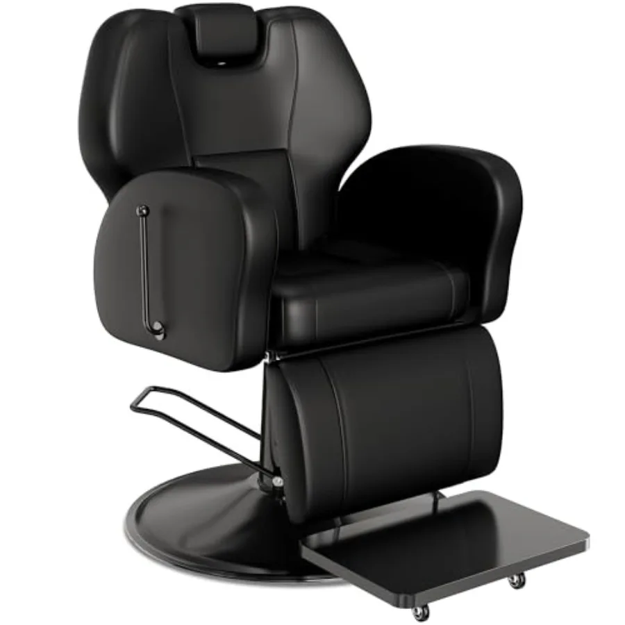 All-Black Reclining Salon Chair, Modern Hydraulic Barber Seat with Thick Cushion, Smooth Swivel, Perfect for Braiding, Tattoo,
All-Black Reclining Salon Chair, Modern Hydraulic Barber Seat with Thick Cushion, Smooth Swivel, Perfect for Braiding, Tattoo,
