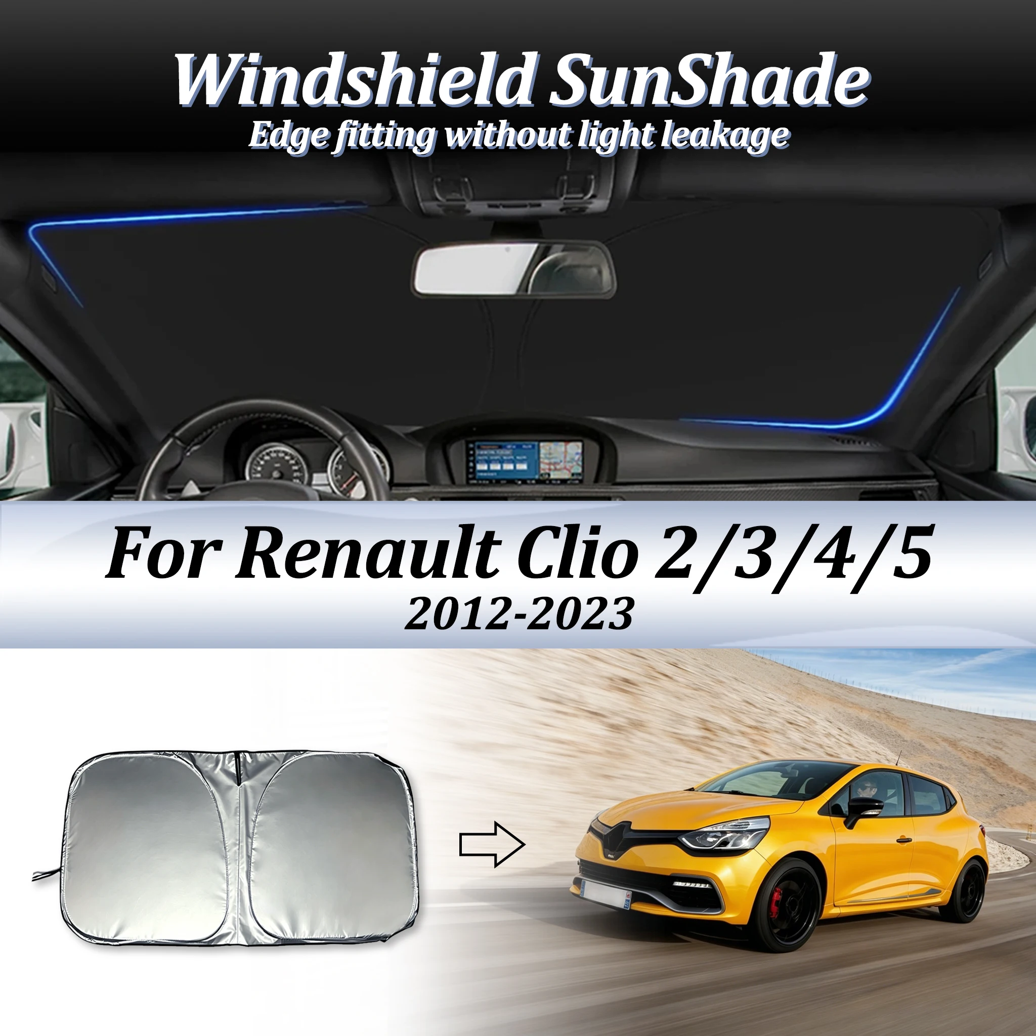 Windshield SunShade Car Accessories Sun Shade Visor Cover Foldable Anti-UV Protect Privacy For Renault Clio 2/3/4/5 2012-2023
Windshield SunShade Car Accessories Sun Shade Visor Cover Foldable Anti-UV Protect Privacy For Renault Clio 2/3/4/5 2012-2023