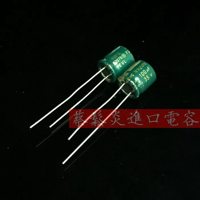 10pcs Nkcon zhongzhan aluminum electrolytic capacitor 35v 100uf 8x9 EVL series high frequency low impedance green gold
10pcs Nkcon zhongzhan aluminum electrolytic capacitor 35v 100uf 8x9 EVL series high frequency low impedance green gold