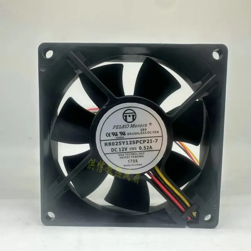 PELKO R8025Y12SPCP21-7 DC 12V 0.52A 80x80x25mm 3-Wire Cooling Fan
PELKO R8025Y12SPCP21-7 DC 12V 0.52A 80x80x25mm 3-Wire Cooling Fan