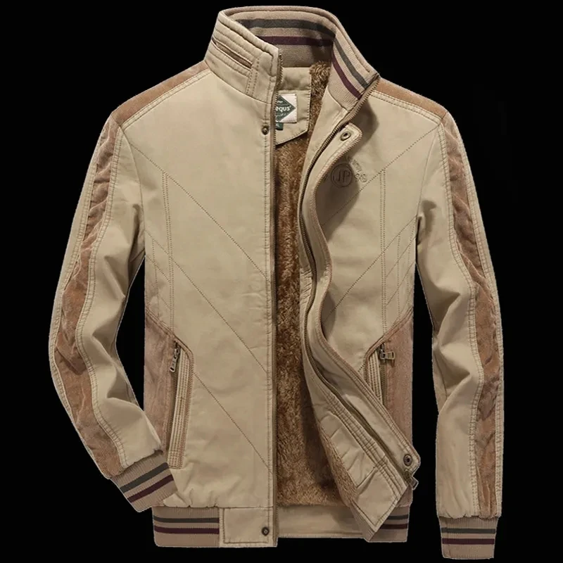 Cotton Jackets For Men Zipper Stand Collar Parkas Autumn Winter Plus Velvet Thick Warm Outerwear Long Sleeve Chaquetas Hombre
Cotton Jackets For Men Zipper Stand Collar Parkas Autumn Winter Plus Velvet Thick Warm Outerwear Long Sleeve Chaquetas Hombre