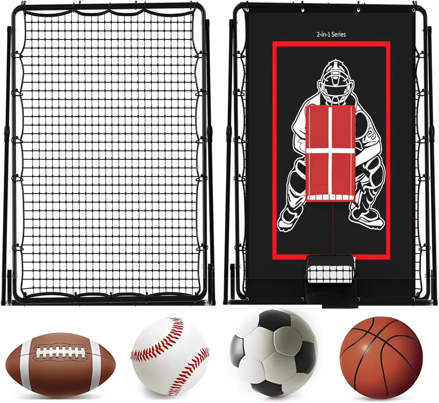 Baseball Pitching Net with Rebounder, 2-in-1 Pitchback Trainer for Throwing, Fielding & Practice Drills – Strike Zone
Baseball Pitching Net with Rebounder, 2-in-1 Pitchback Trainer for Throwing, Fielding & Practice Drills – Strike Zone