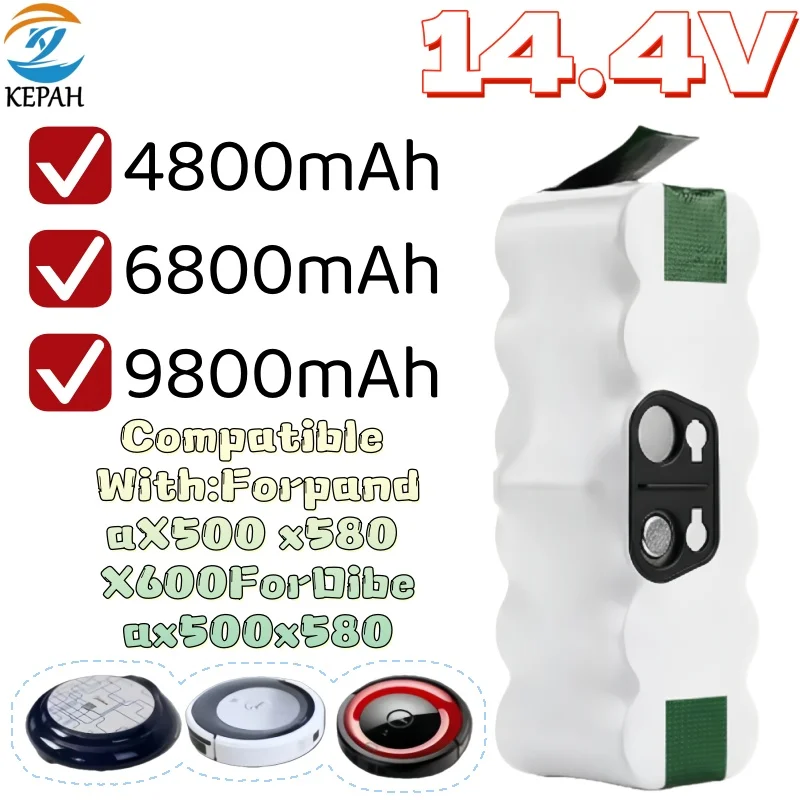 Аккумулятор 14,4 В для iRobot Roomba, 4800 мАч, для серий iRobot Roomba 500, 600, 700, 800, 900, 14,4 В, 620, 650, 770, 780, 580
Аккумулятор 14,4 В для iRobot Roomba, 4800 мАч, для серий iRobot Roomba 500, 600, 700, 800, 900, 14,4 В, 620, 650, 770, 780, 580