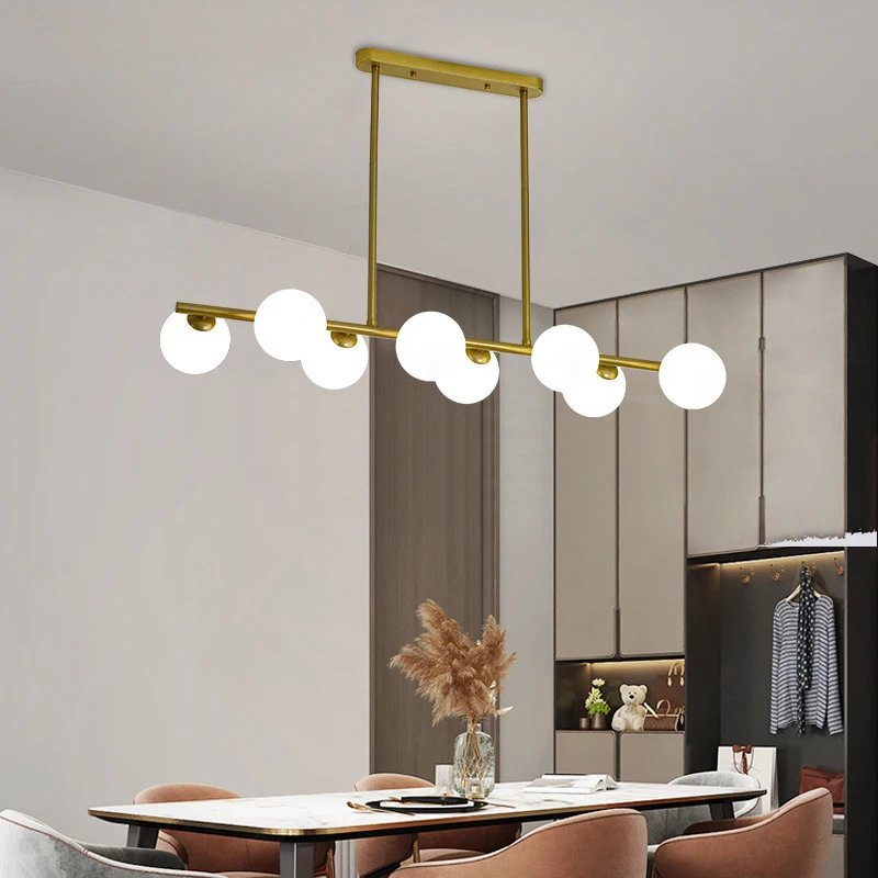 Simple Bubble Ball Led Hanging Lights Long Strip Chandelier Nordic Modern Minimalist Creative Magic Bean Iron Restaurant Lamp G9
Simple Bubble Ball Led Hanging Lights Long Strip Chandelier Nordic Modern Minimalist Creative Magic Bean Iron Restaurant Lamp G9