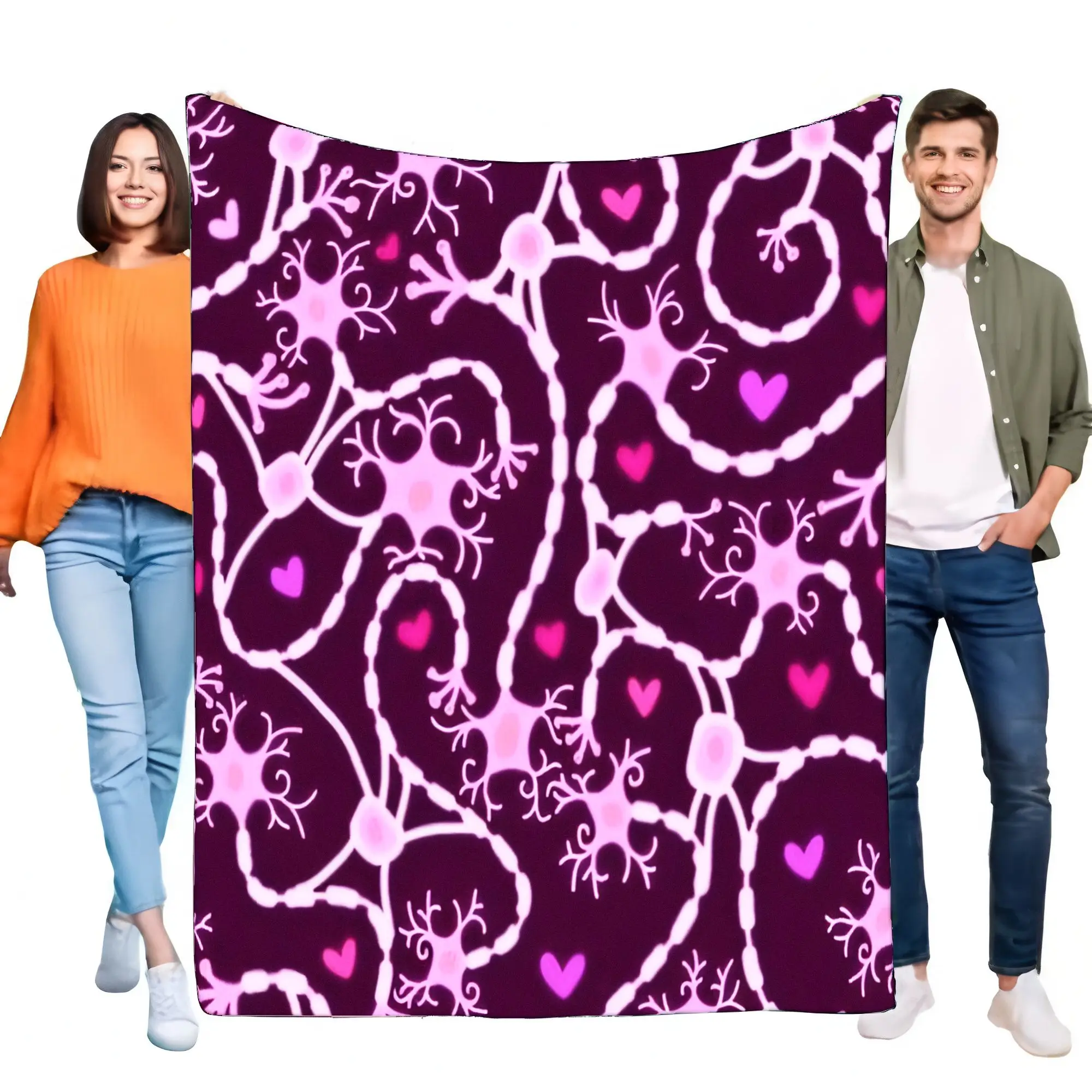 Cozy Brain Neuron & Heart Pattern Flannel Blanket Soft Warm Throw for Bed Sofa Unique Neuroscience Science Lover Gift Purple Pin
Cozy Brain Neuron & Heart Pattern Flannel Blanket Soft Warm Throw for Bed Sofa Unique Neuroscience Science Lover Gift Purple Pin