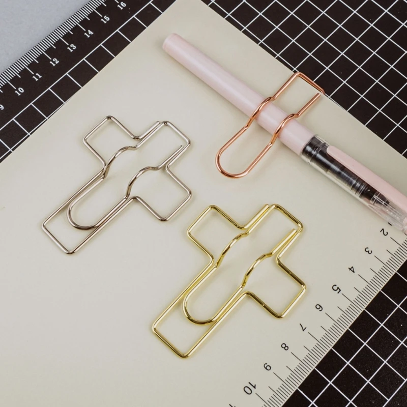 50Pcs Crosses Paper Clip Metal Binders Crosses Clip Paper Clamps for Office School Study Document and Note Organizations 896C
50Pcs Crosses Paper Clip Metal Binders Crosses Clip Paper Clamps for Office School Study Document and Note Organizations 896C