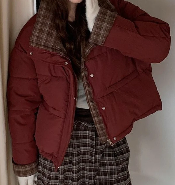New Cotton Jacket 2025 Short Thick Standing Collar Winter Loose Plaid Cotton Jacket
New Cotton Jacket 2025 Short Thick Standing Collar Winter Loose Plaid Cotton Jacket
