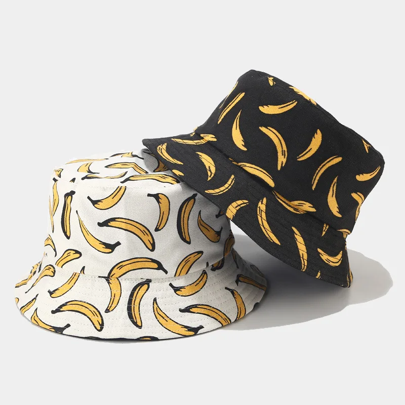 Bucket Hat Women Banana Printed Double Sided Summer Hats For Men Outdoor Hip Hop Fisherman Hat Female Street Dance Foldable
Bucket Hat Women Banana Printed Double Sided Summer Hats For Men Outdoor Hip Hop Fisherman Hat Female Street Dance Foldable