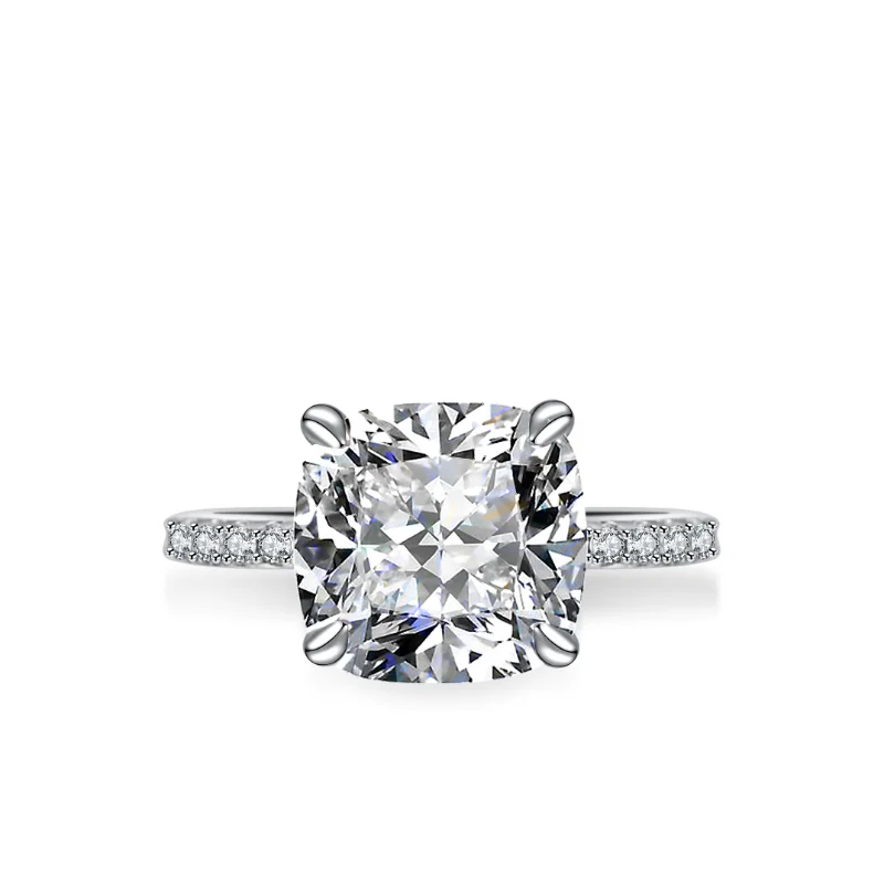 3.5 Carat D Color Cushion Cut Moissanite Engagement 925 Sterling Silver Rings For Women Fine Jewelry
3.5 Carat D Color Cushion Cut Moissanite Engagement 925 Sterling Silver Rings For Women Fine Jewelry