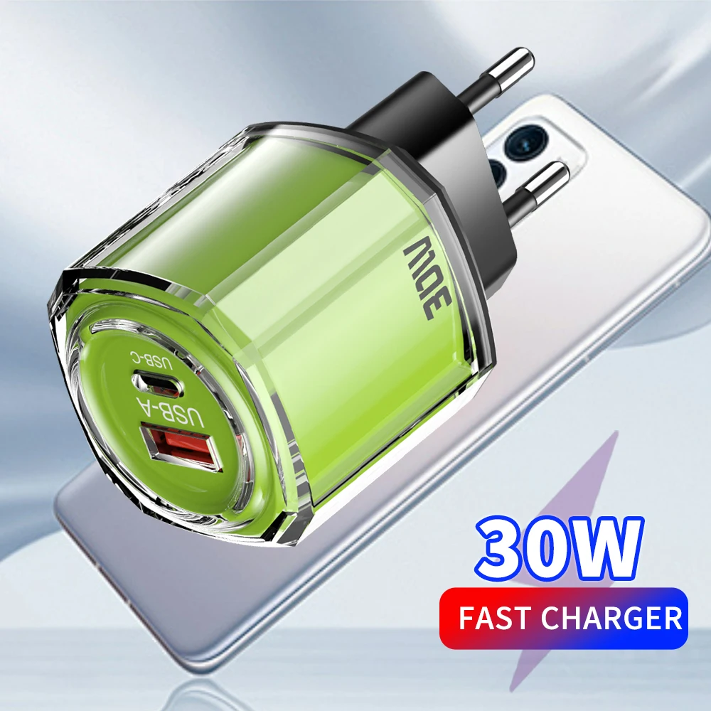30W USB Charger Quick Charge 3.0 Type C PD Fast Charging Wall Charger For iPhone 15 Pro Samsung Xiaomi Huawei USB Phone Adapter
30W USB Charger Quick Charge 3.0 Type C PD Fast Charging Wall Charger For iPhone 15 Pro Samsung Xiaomi Huawei USB Phone Adapter