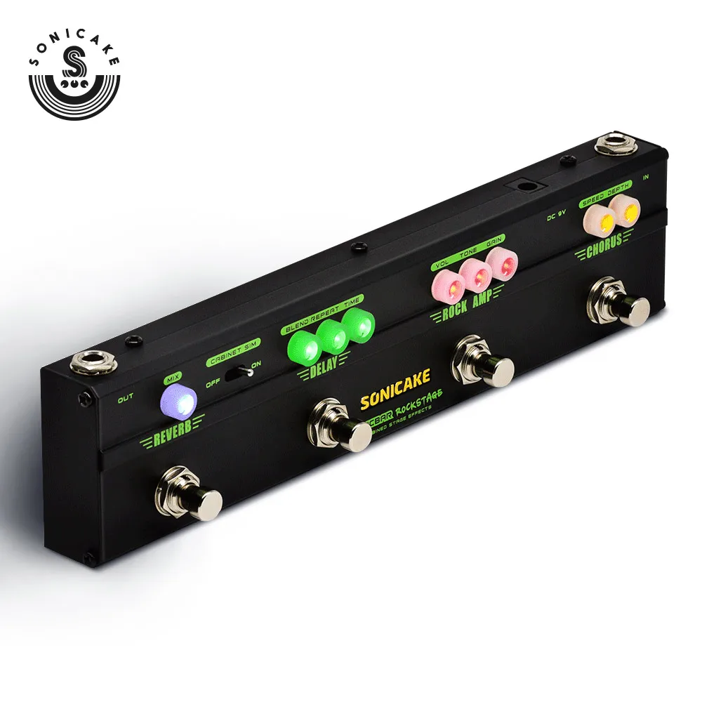 SONICAKE Rock Stage Multi Effects Guitar Pedal Classic Rock Tone Distortion Chorus Delay Reverb Cab Sim Guitar Pedal QCE-10
SONICAKE Rock Stage Multi Effects Guitar Pedal Classic Rock Tone Distortion Chorus Delay Reverb Cab Sim Guitar Pedal QCE-10