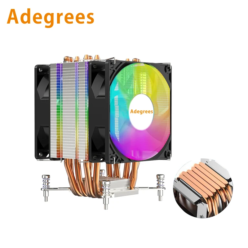6 Heat Pipe Tower CPU Cooler 4PIN PWM Air-Cooled Silent PC Radiator Fan For Intel LGA1700 115X 1200 2011 X99 X79 AM3 AM4 AM5
6 Heat Pipe Tower CPU Cooler 4PIN PWM Air-Cooled Silent PC Radiator Fan For Intel LGA1700 115X 1200 2011 X99 X79 AM3 AM4 AM5