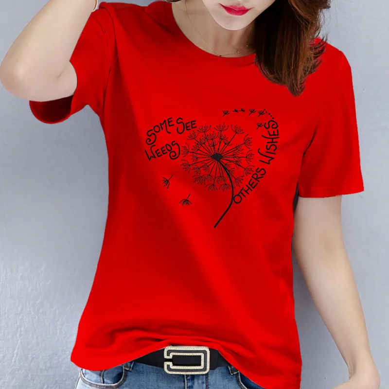Women's Dandelion Print Round Neck Short-sleeved T-shirt Casual Fashion T-shirt Boom Women Clothes Graphic T Shirts
Women's Dandelion Print Round Neck Short-sleeved T-shirt Casual Fashion T-shirt Boom Women Clothes Graphic T Shirts