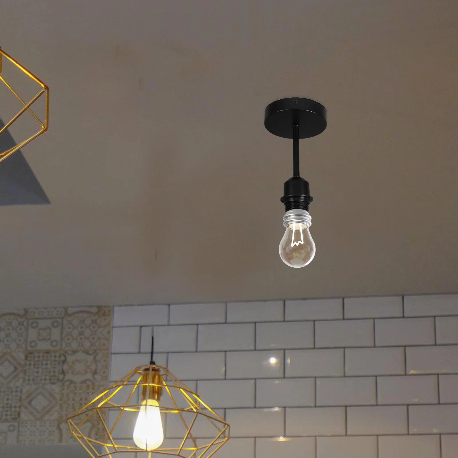 E27 Ceiling Light Socket Metal Lamp Holder DIY Home Hardware Durable Easy Install Kitchen Garage Hallway Metal Lamp Holder
E27 Ceiling Light Socket Metal Lamp Holder DIY Home Hardware Durable Easy Install Kitchen Garage Hallway Metal Lamp Holder