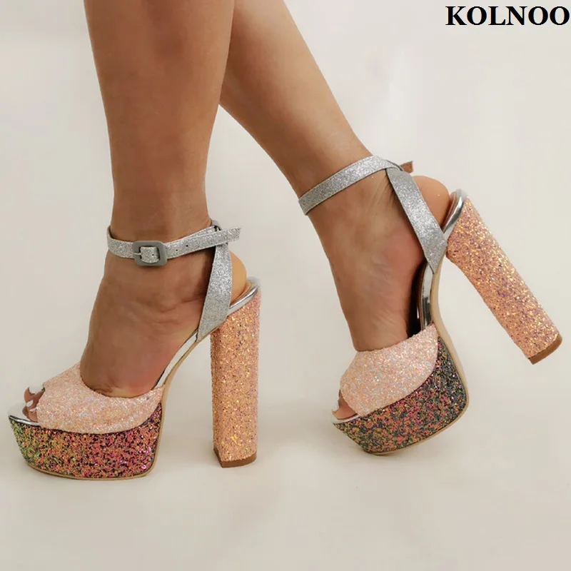 Kolnoo New Classic Style Women's Chunky Heels Sandals Patchwork Leather Real Photos Summer Platform Evening Party Fashion Shoes
Kolnoo New Classic Style Women's Chunky Heels Sandals Patchwork Leather Real Photos Summer Platform Evening Party Fashion Shoes
