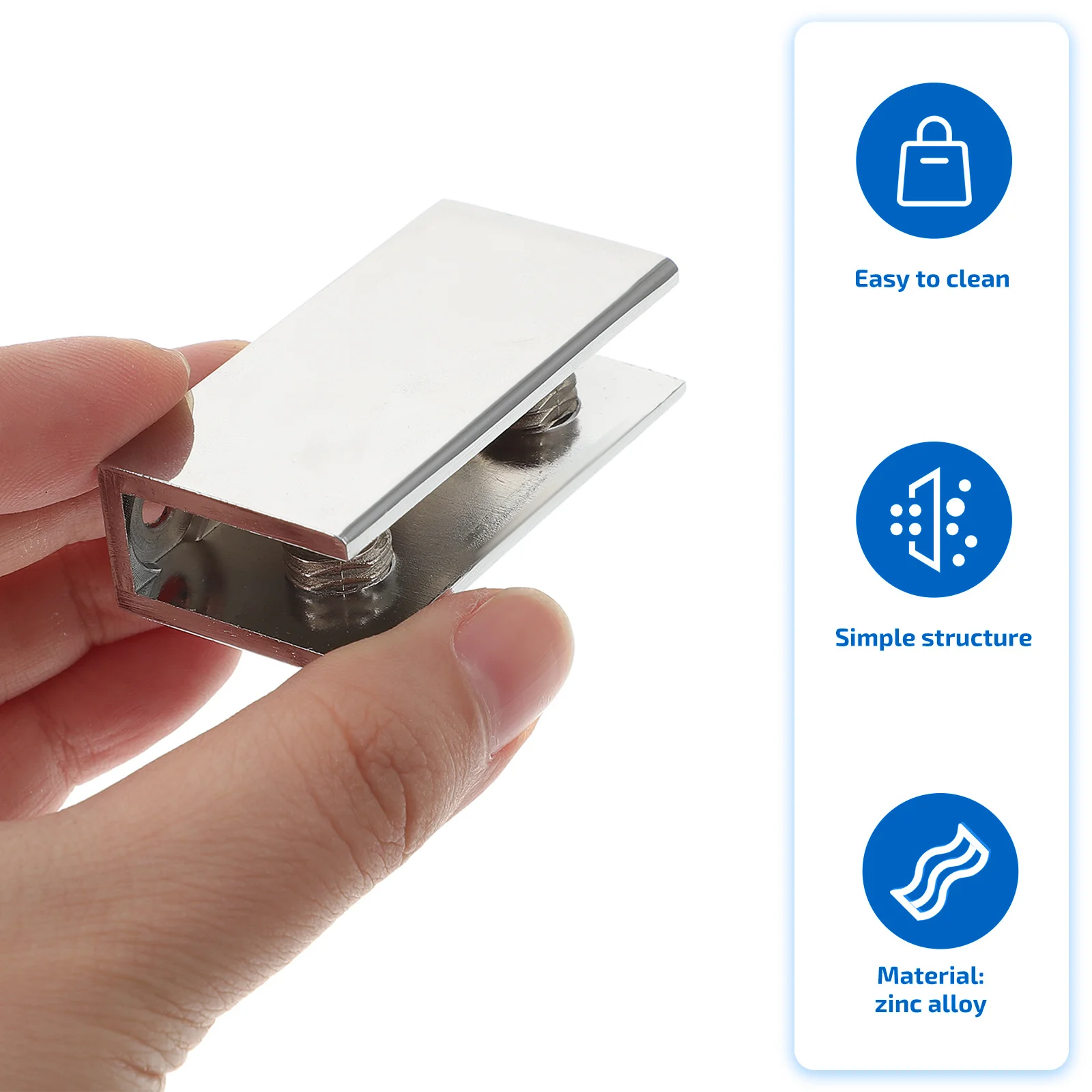 4Pcs Glass Clamps Zinc Alloy Adjustable Shower Mirror Clips Holder for 8-10mm Glass Shelf Brackets Durable Rust Proof
4Pcs Glass Clamps Zinc Alloy Adjustable Shower Mirror Clips Holder for 8-10mm Glass Shelf Brackets Durable Rust Proof