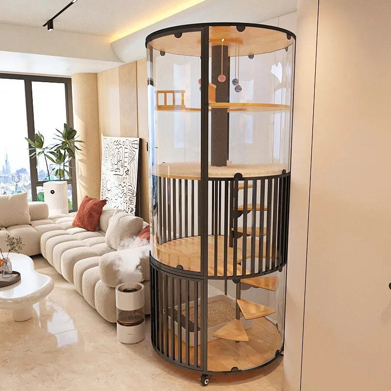 Drop-shipping Luxurious Cat Villa With Large Free Space Round Toilet Integrated Cabinet Living Room Cat House
Drop-shipping Luxurious Cat Villa With Large Free Space Round Toilet Integrated Cabinet Living Room Cat House
