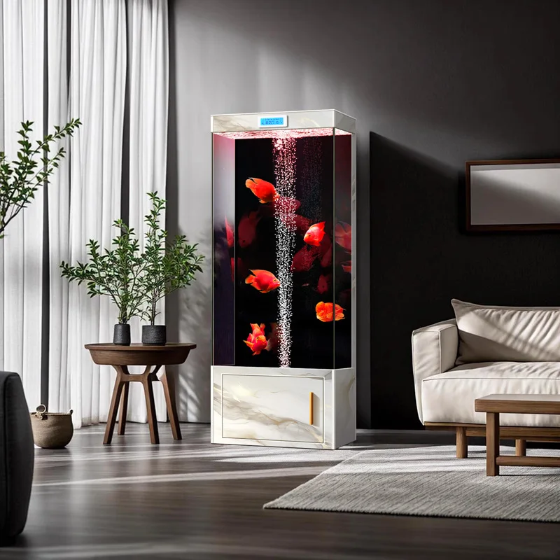 Small fish tank self-circulation water-free goldfish tank ultra-white glass
Small fish tank self-circulation water-free goldfish tank ultra-white glass